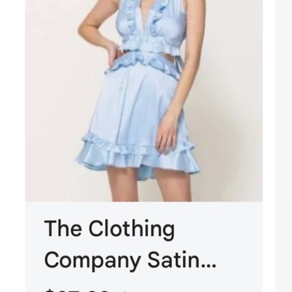 Light blue cut out mini dress size S